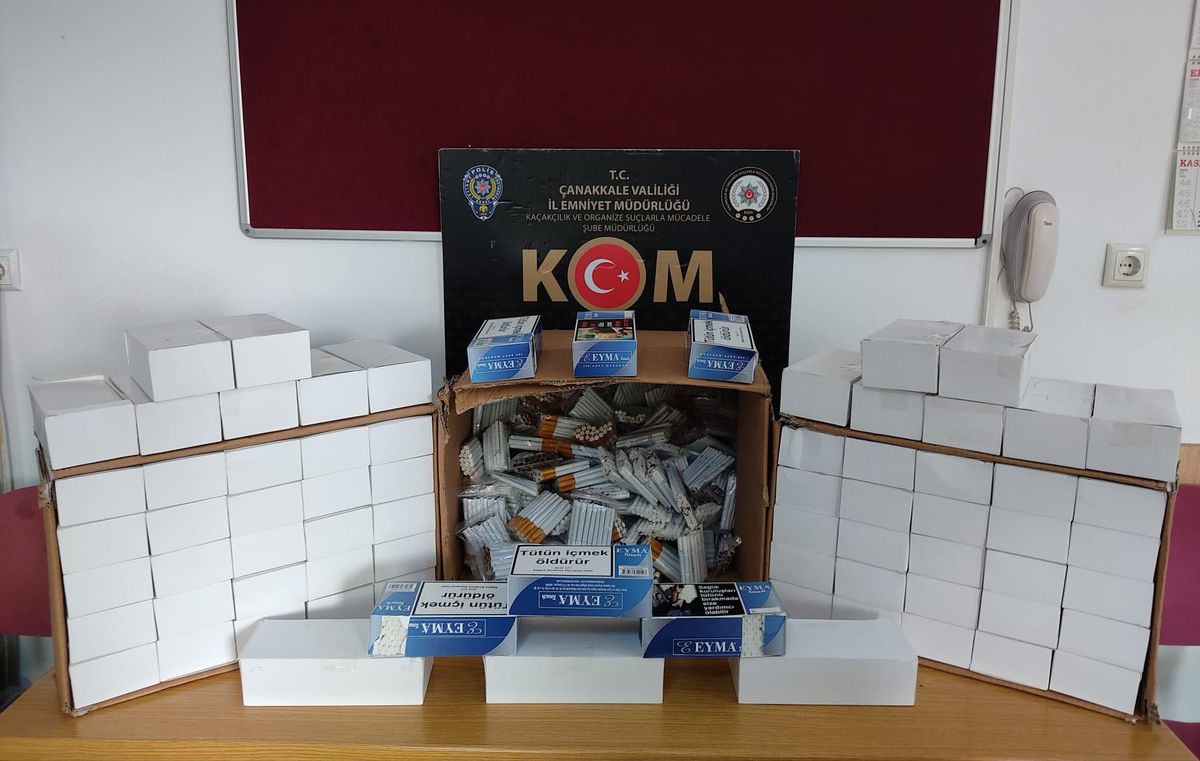 Çanakkale haberleri! Çanakkale\'de 30 bin 900 makaron ele geçirildi