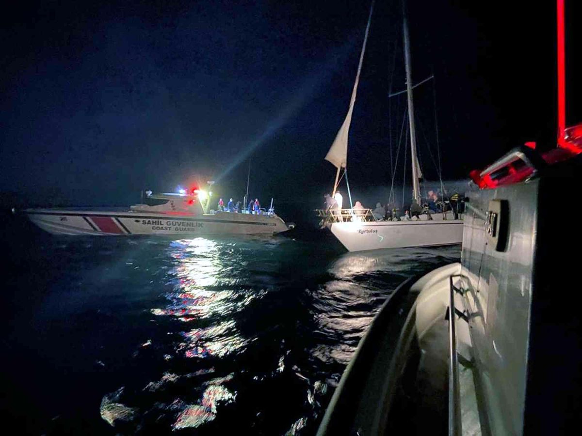 Muğla haberleri! Marmaris ve Datça\'da 125 göçmen kurtarıldı