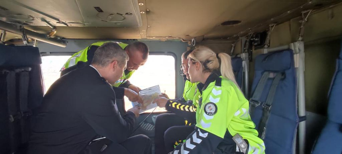 Kayseri gündem: Kayseri\'de jandarma helikopter destekli trafik denetimi yaptı