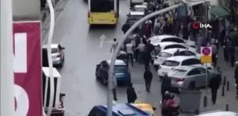 Son dakika haber: Ümraniye'de taksici ile motokuryenin yumruklu kavgası kamerada