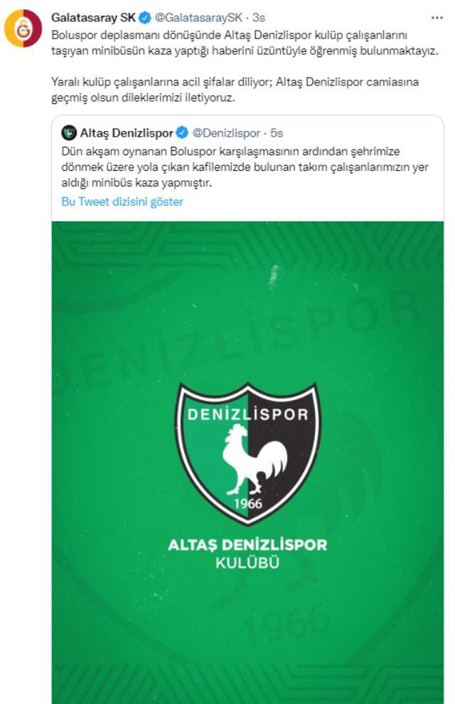 Denizlispor kafilesini taşıyan minibüs kaza geçirdi: 4'ü futbolcu 12 yaralı