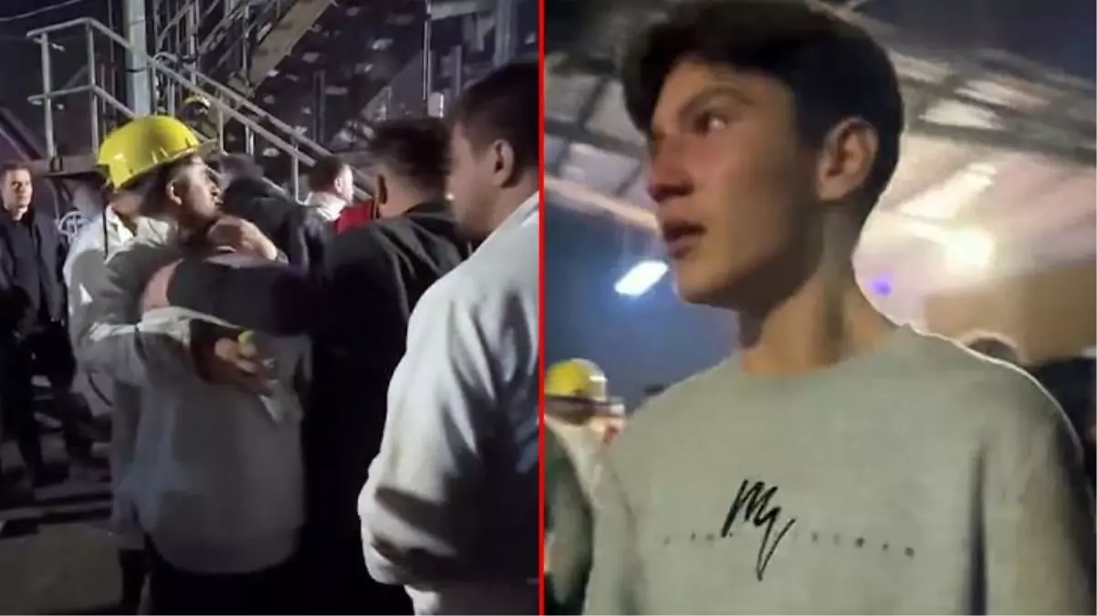 Madende mahsur kalan babasını bekleyen gençten yürek burkan sözler! İşçiler sarılarak teselli etti