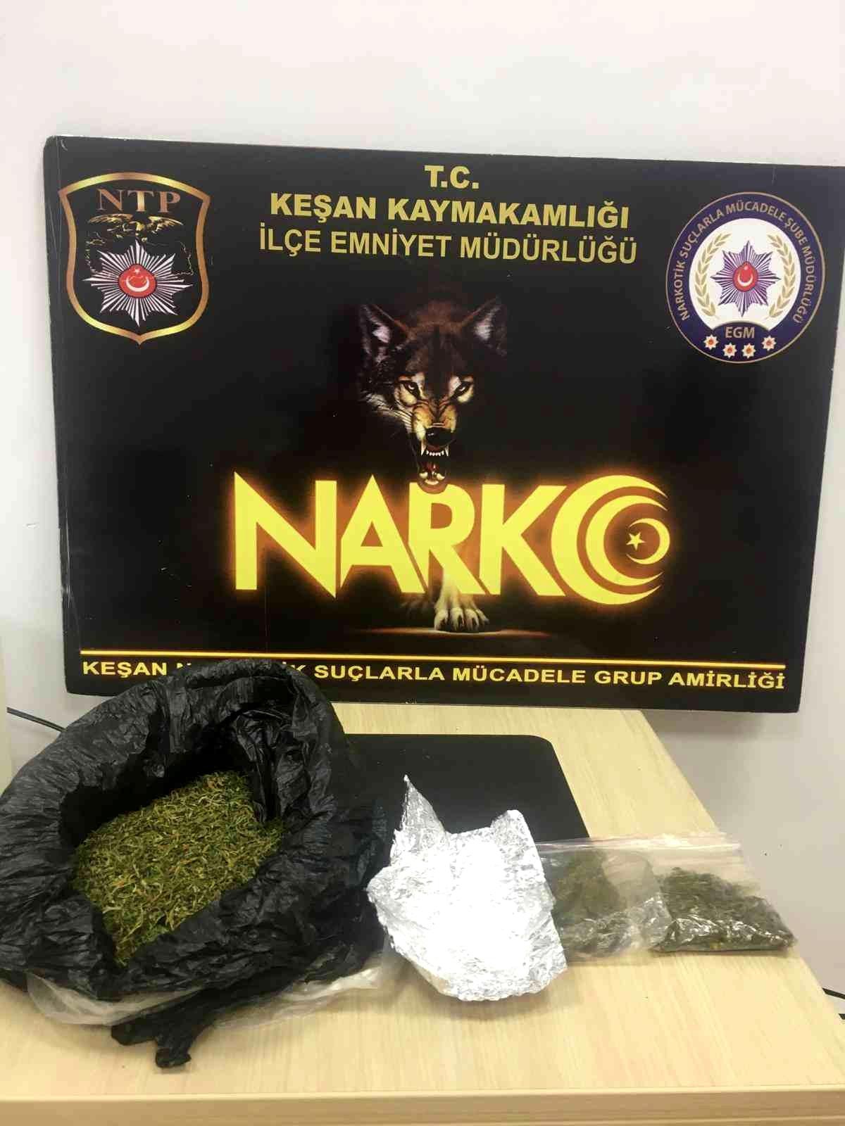 Şüpheli şahsın üzerinden uyuşturucu çıktı