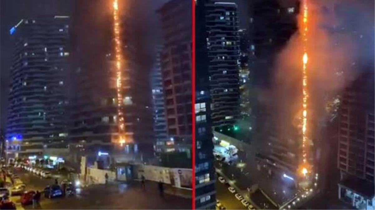 24 katlı rezidansta çıkan yangın panik yarattı! İşte alevlerin sebebi