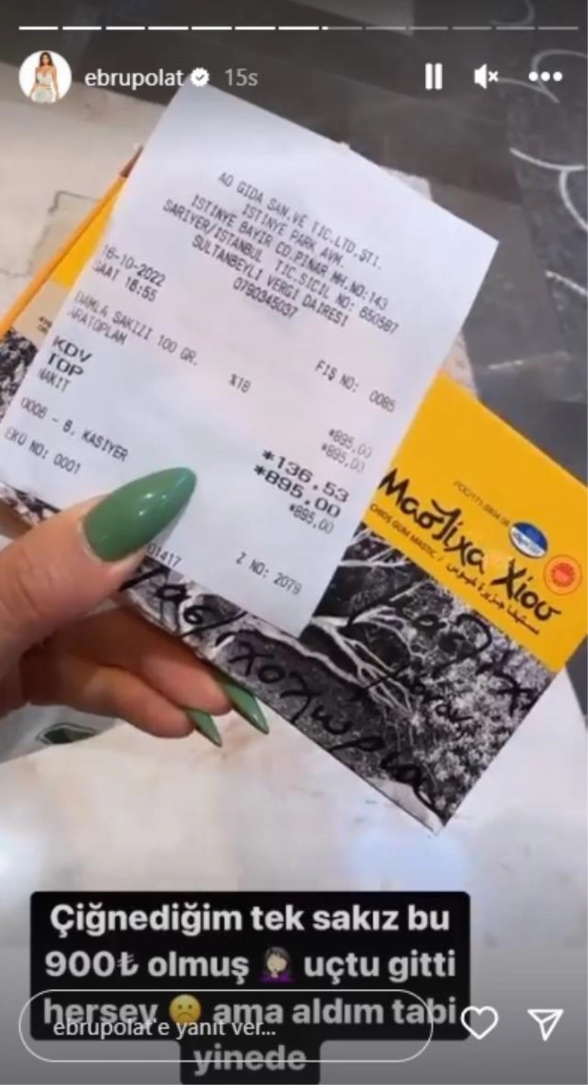 Ebru Polat bir paket sakıza 900 lira ödedi! Sosyal medyada tepki yağdı