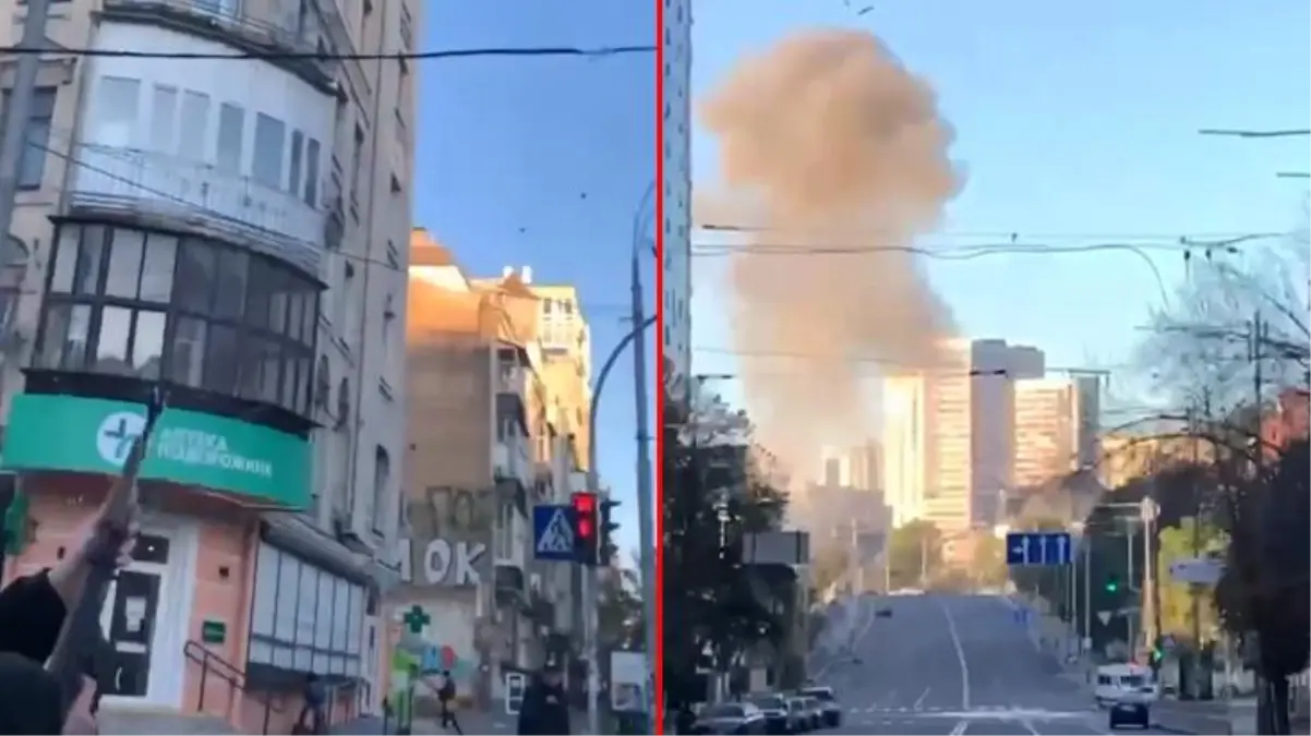 İran yapımı kamikaze drone Ukrayna\'nın başkenti Kiev\'i böyle vurdu! Silahla müdahale işe yaramadı