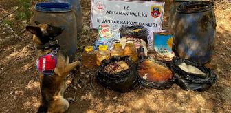 Son dakika haberleri... Adıyaman'da, PKK'lı teröristlere ait yaşam malzemesi ele geçirildi