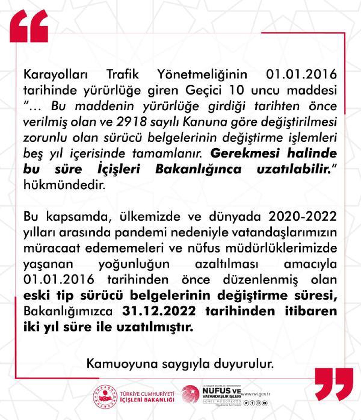 Eski Tip Sürücü Belgelerini Değiştirme Süresi 2024 Sonuna Kadar Uzatıldı