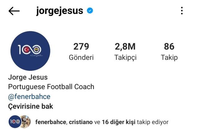 Jorge Jesus'tan sürpriz hamle! Yeni profil fotoğrafı taraftarı mest etti Jorge Jesus'tan sürpriz hamle! Yeni profil fotoğrafı taraftarı mest etti