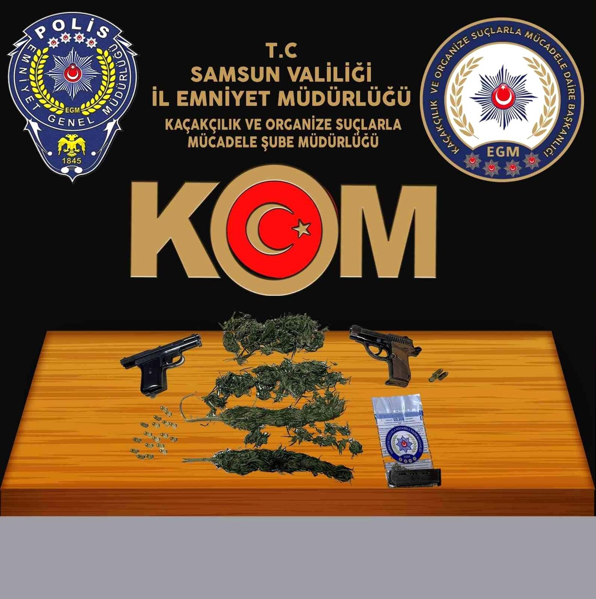 Samsun 3. sayfa haberi: Samsun\'da polis uyuşturucu ve silah ele geçirdi