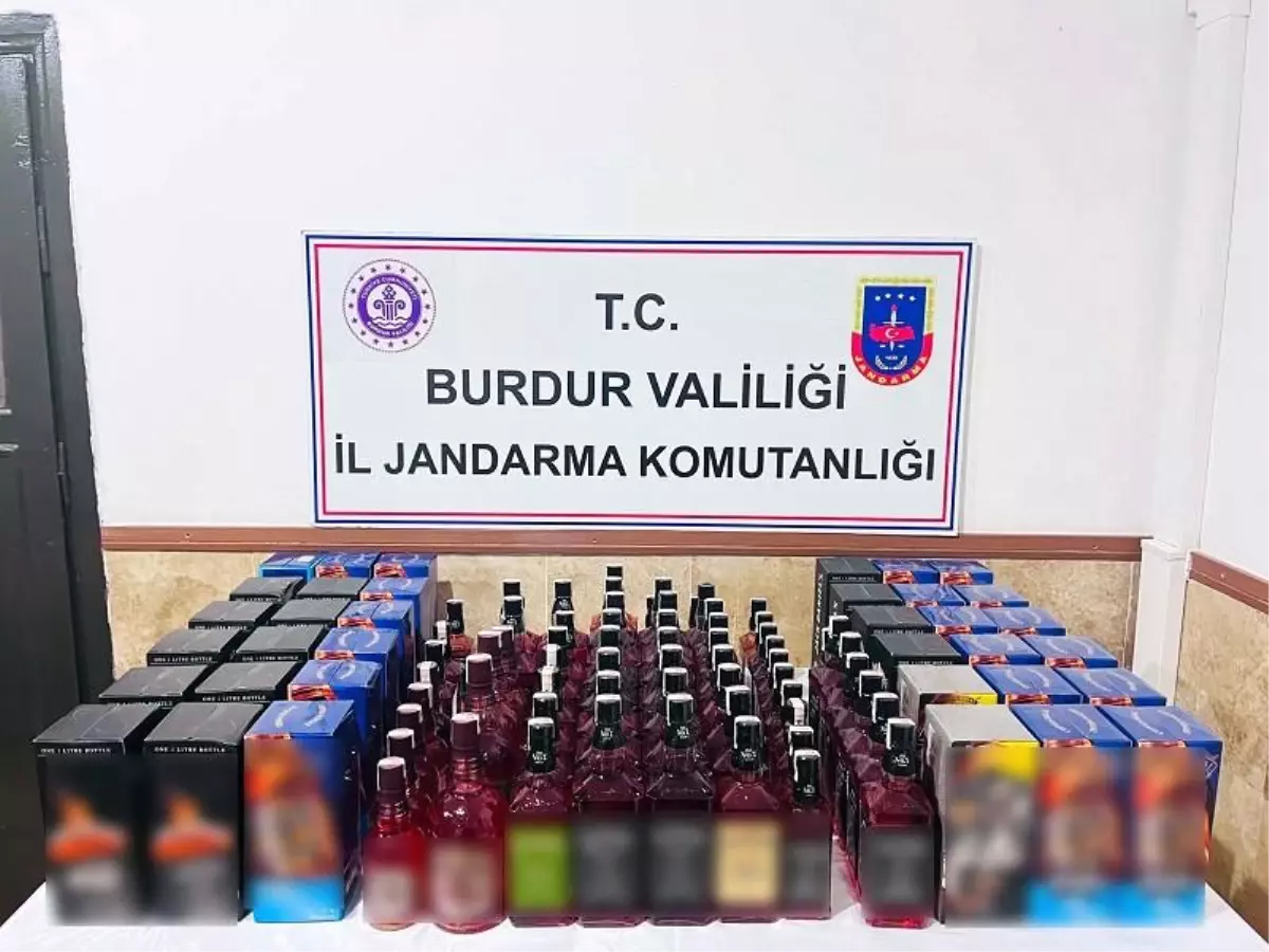 Son dakika haberleri! Burdur jandarmadan kaçak içki operasyonu