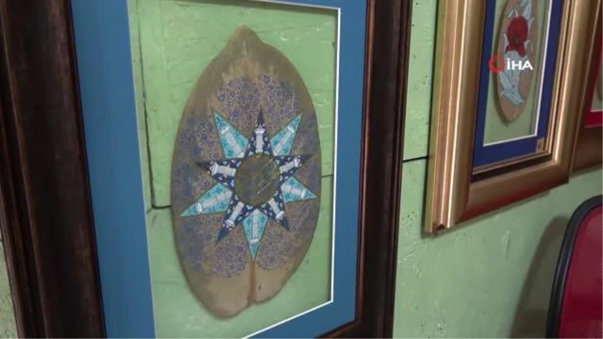 Çanakkale kültür sanat haberi: Çanakkale\'nin simgelerini yaprağa işlendi