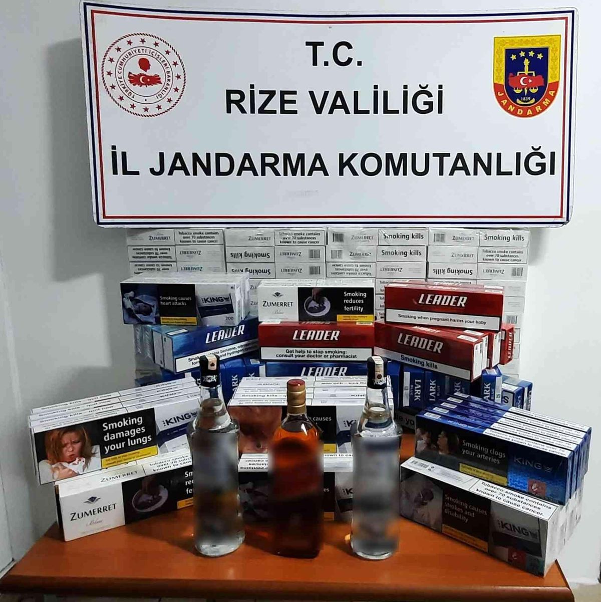 Son dakika haberi! Rize\'de \'kaçak içki ve sigara\' operasyonu