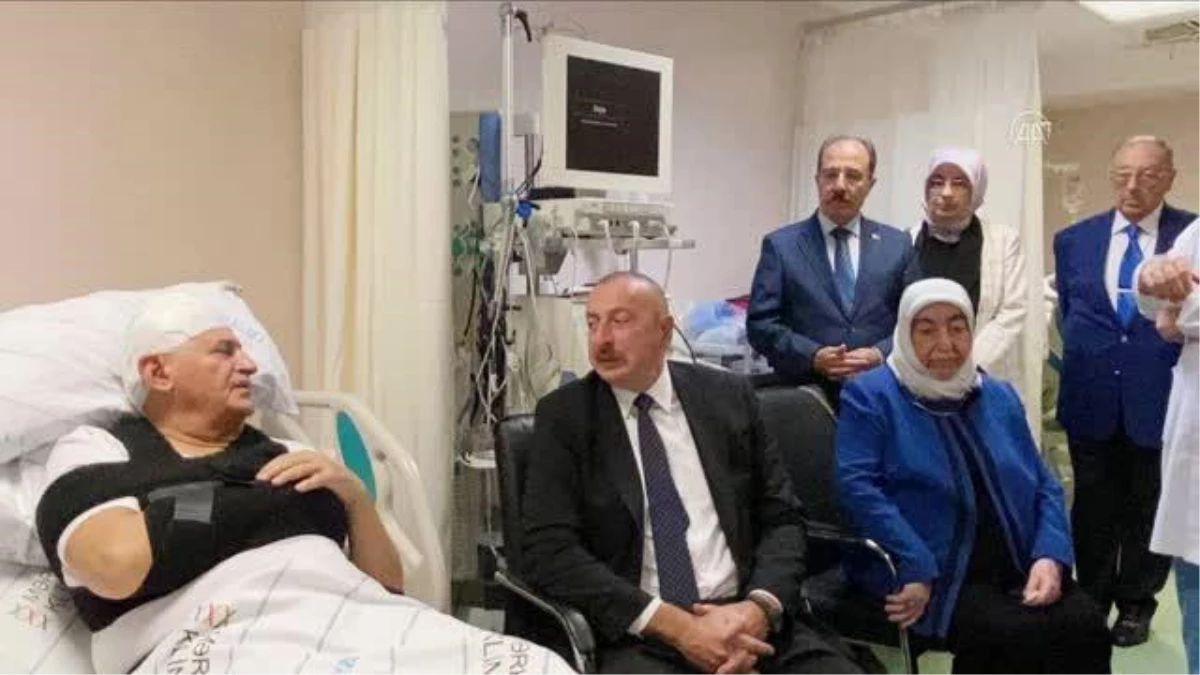 Bursa haberi... Cumhurbaşkanı Aliyev, Binali Yıldırım ve Şamil Ayrım\'ı hastanede ziyaret etti
