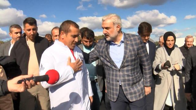 Halk Ekmek fabrikası önünde gerginlik! Osman Nuri Kabaktepe ile Özgen Nama böyle tartıştı