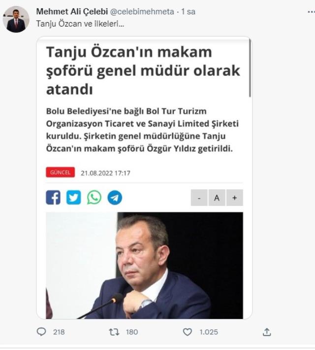 Mehmet Ali Çelebi ile 'AK Parti'den teklif aldım' diyen Tanju Özcan arasında tartışma çıktı