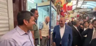 Dışişleri Bakanı Çavuşoğlu, Uzun Çarşı'yı ziyaret etti