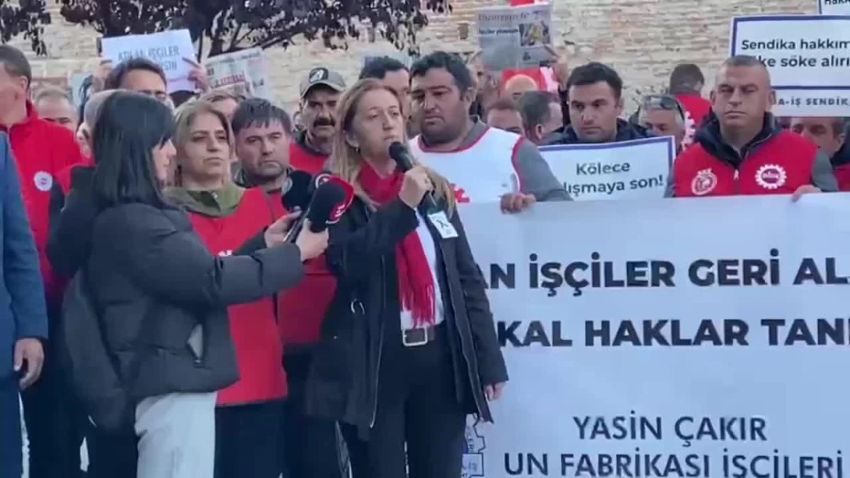 Eskişehir haberleri! Disk Genel Başkanı Arzu Çerkezoğlu\'ndan Eskişehir\'de İşten Atılan 23 İşçiye Destek