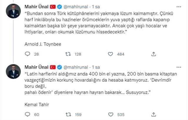 AK Partili Mahir Ünal, Cumhuriyetle ilgili sözleri sonrası gelen tepkilere yanıt verdi