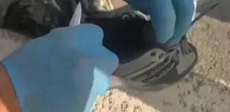 Kargoyla gönderilen ayakkabıda 12 gram kokain bulundu