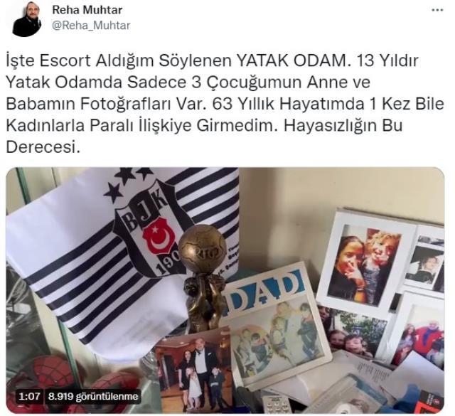 Eskort tuttuğu iddia edilen Reha Muhtar, yatak odasının videosunu paylaştı: 63 yıldır para karşılığı ilişkiye girmedim