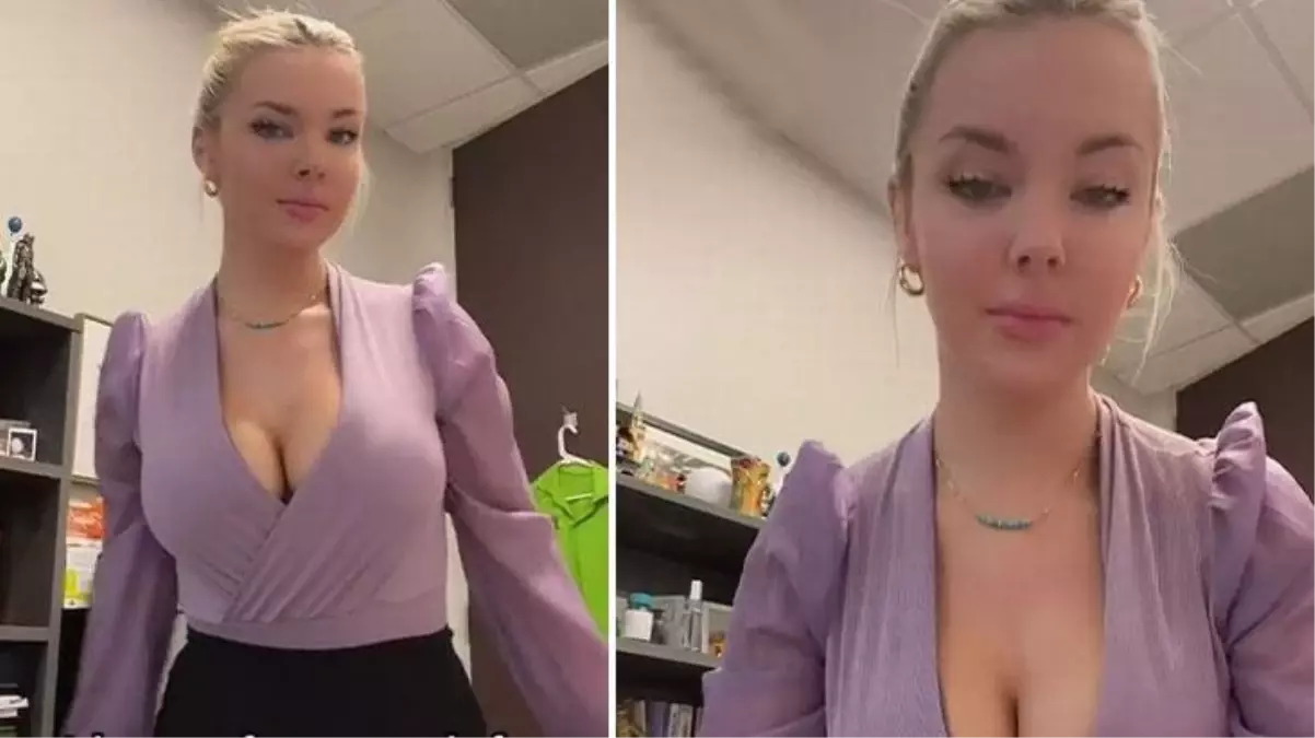 Dekolteli elbisesinin iş yerinde dikkat dağıttığı gerekçesiyle eve geri gönderilen genç kadına destek yağdı