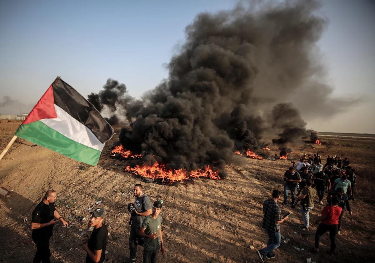 Son dakika haberi: Batı Şeria\'da 6 Filistinlinin öldürüldüğü İsrail saldırısı Gazze\'de protesto edildi