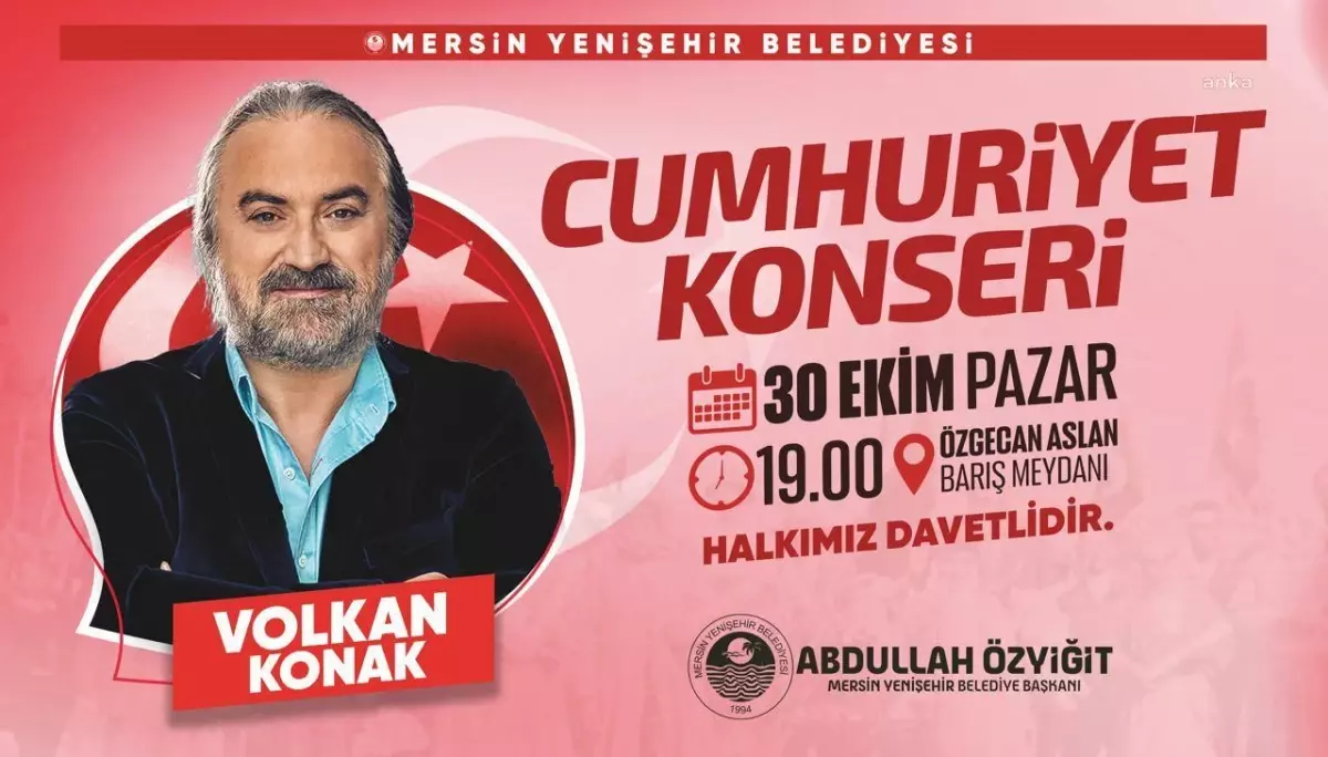 Mersin haberi! Yenişehir Belediyesi Volkan Konak\'ı Mersinliler\'le Buluşturuyor