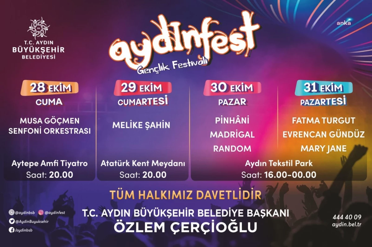 Aydın haberleri... Aydın Büyükşehir, Cumhuriyet Coşkusunu Aydınfest ile Birlikte Kutlayacak