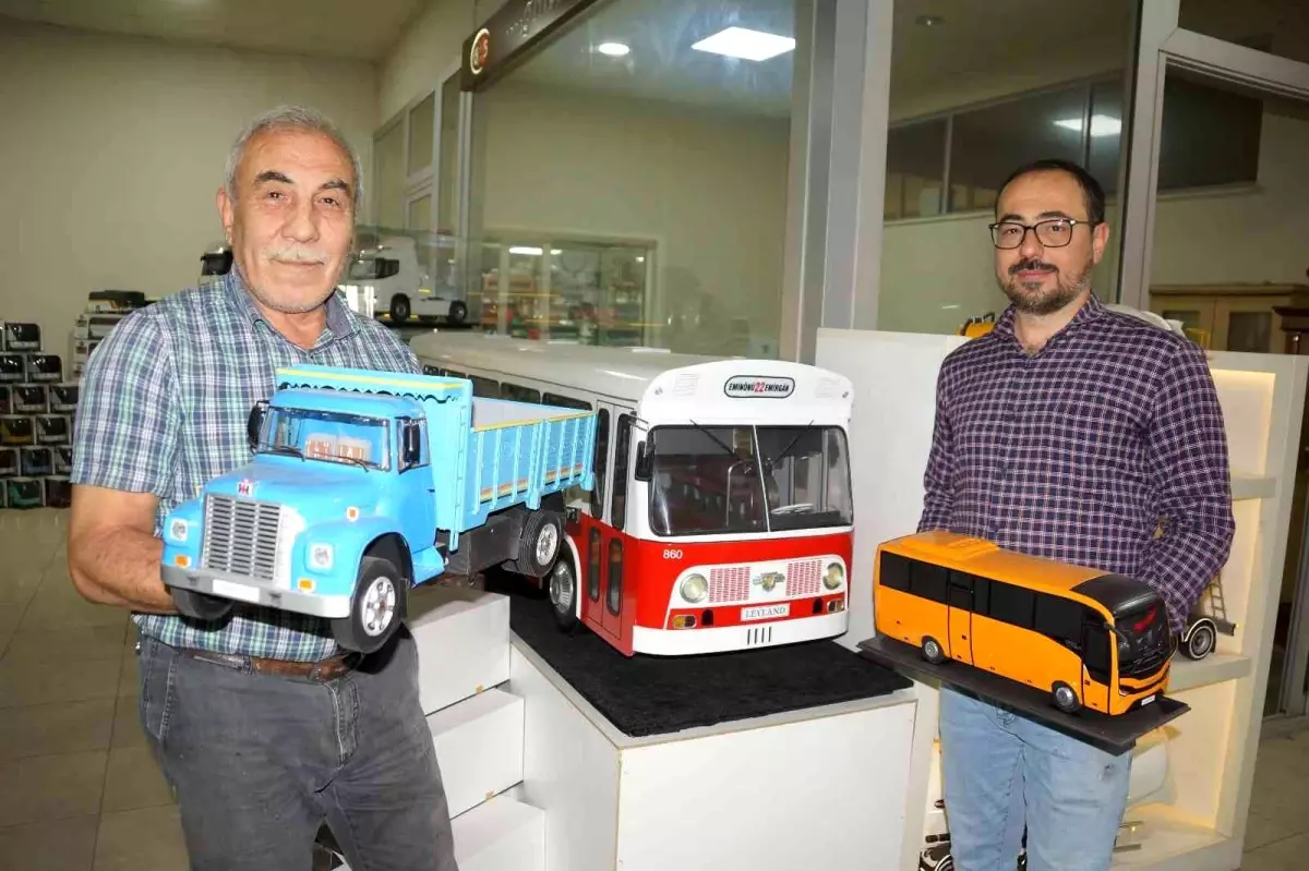 Aydın haberleri... Aydın\'da başladı dünyaya yayıldı, maket araçlar yoğun ilgi görüyor