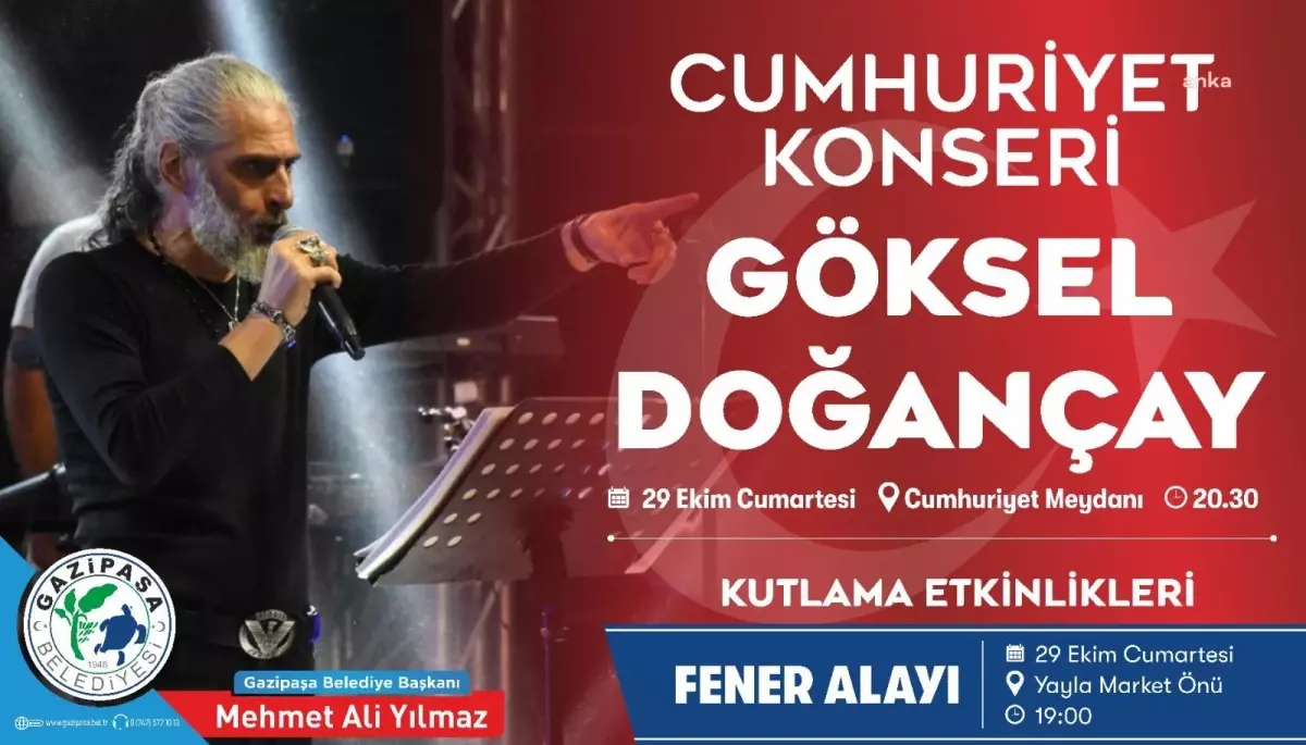 Cumhuriyetin 99. Yılı Gazipaşa\'da Coşku ile Kutlanacak