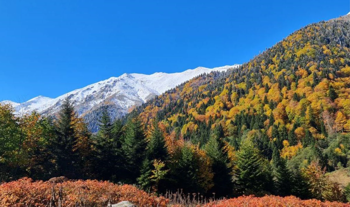 Kaçkar Dağları\'nda iki mevsim bir arada yaşanıyor (2)