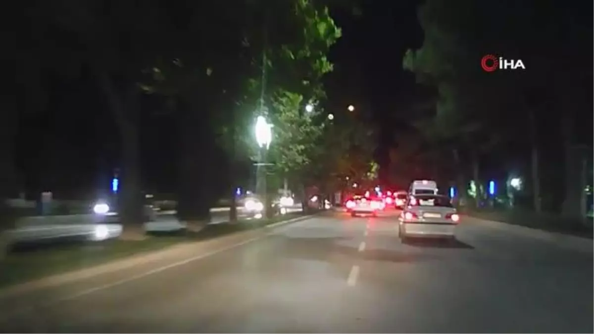 Trafikte makas atan sürücü kamerada