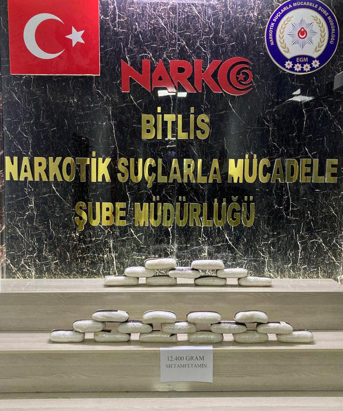 Bitlis\'te 12 kilo 400 gram sentetik uyuşturucu ele geçirildi