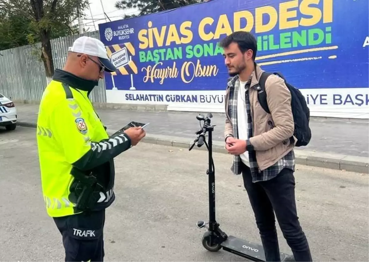 Malatya\'da elektrikli scooter denetimi