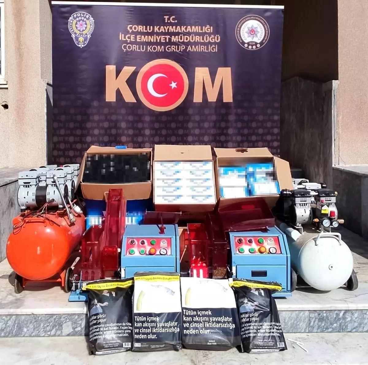 Tekirdağ\'da 196 bin makaron ele geçirildi