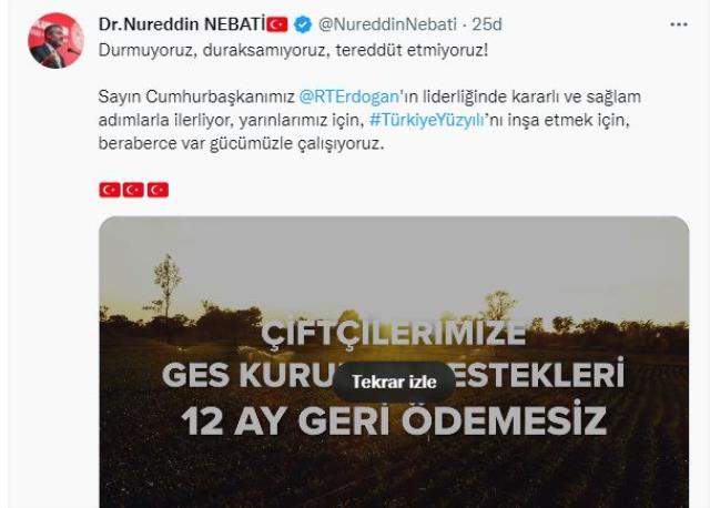 Bakan Nureddin Nebati'den 'Türkiye'nin Yüzyılı' paylaşımı
