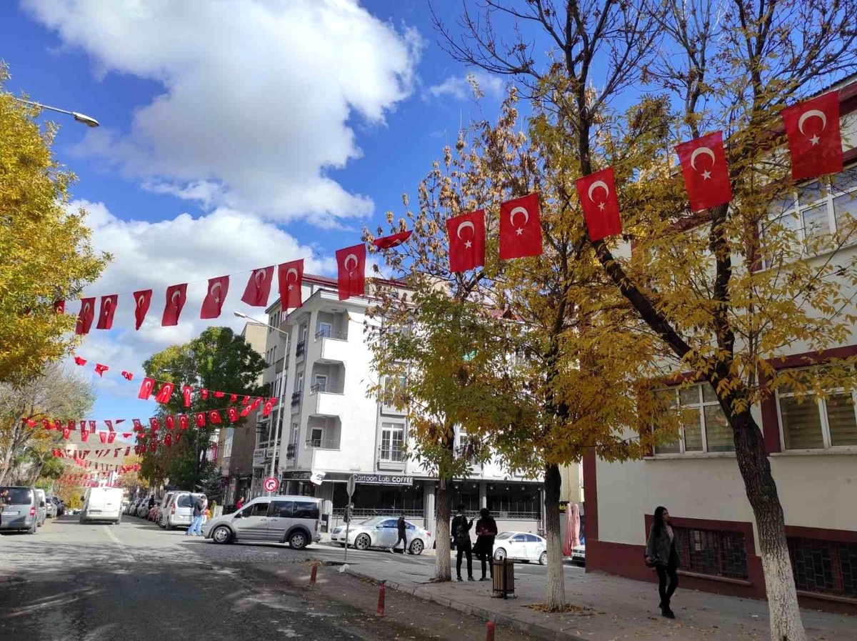 Kars\'ta cadde ve sokaklar bayraklarla donatıldı