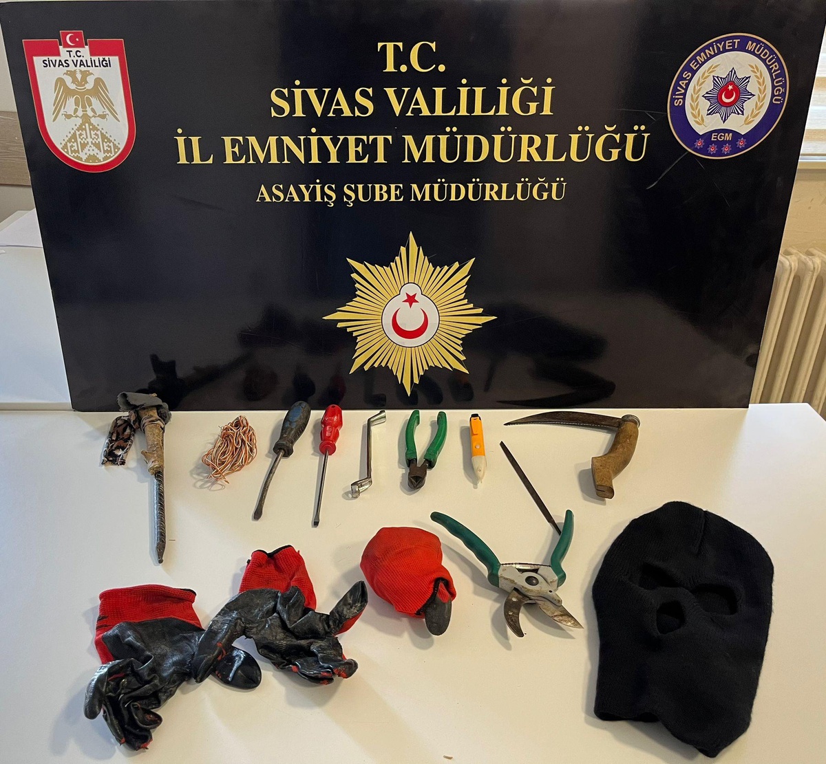 Sivas\'ta hırsızlık yapan 2 şüpheli tutuklandı