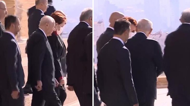 Anıtkabir ziyaretine damga vuran görüntü! Akşener ve Bahçeli böyle sohbet etti Anıtkabir ziyaretine damga vuran görüntü! Akşener ve Bahçeli böyle sohbet etti