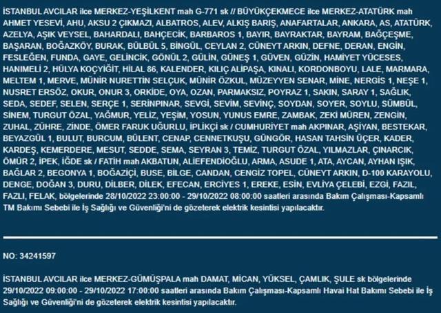 İstanbullular dikkat! Bu 7 ilçede saatler süren elektrik kesintisi yaşanacak