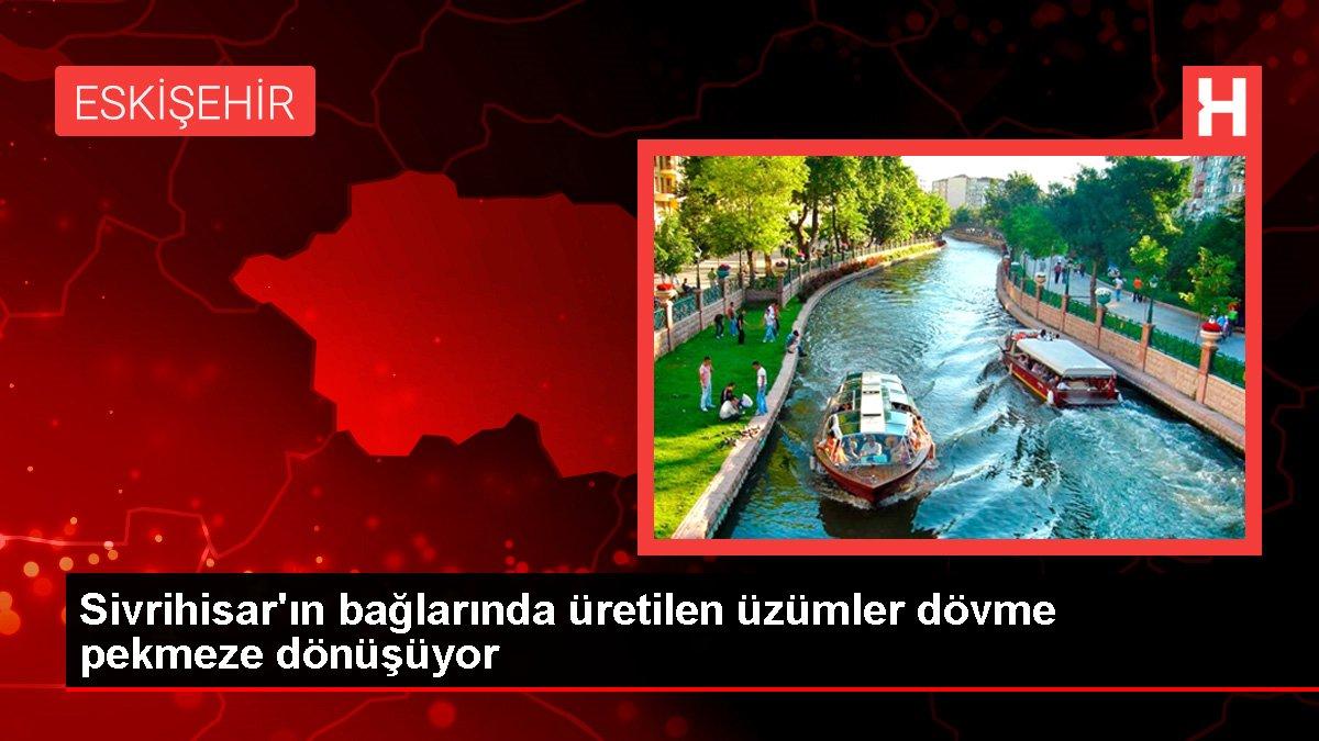 Sivrihisar'ın bağlarında üretilen üzümler dövme pekmeze dönüşüyor