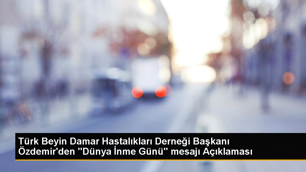 Türk Beyin Damar Hastalıkları Derneği Başkanı Özdemir\'den "Dünya İnme Günü" mesajı Açıklaması