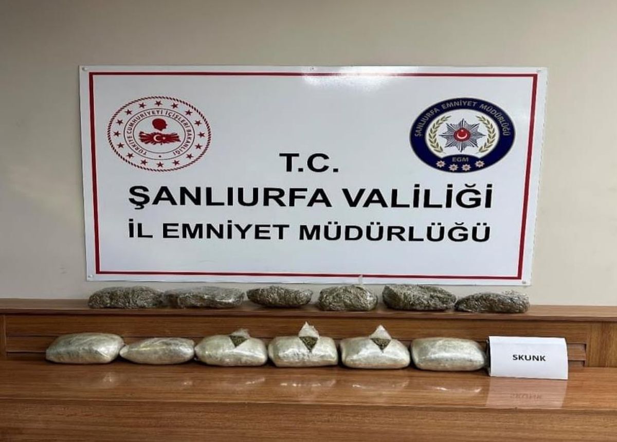 Şanlıurfa\'da 6 kilogram skunk ele geçirildi
