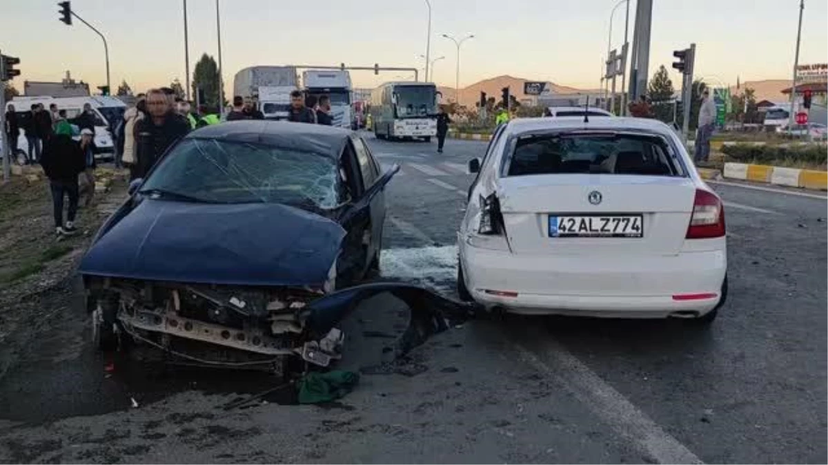 Seydişehir\'deki trafik kazasında 3 kişi yaralandı