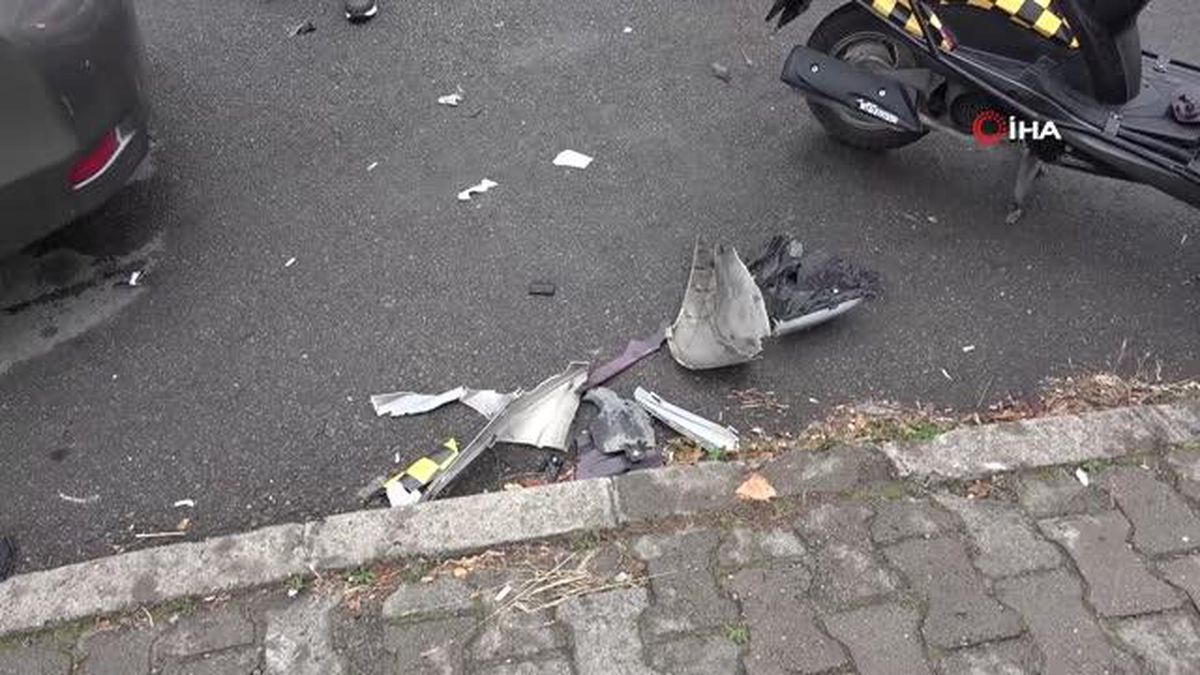 Motosiklet ile otomobilin çarpıştığı kazada 1 kişi yaralandı