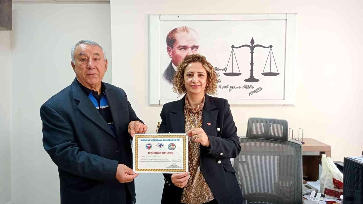 TADDEF\'den Arzu İset Ud\'a teşekkür belgesi