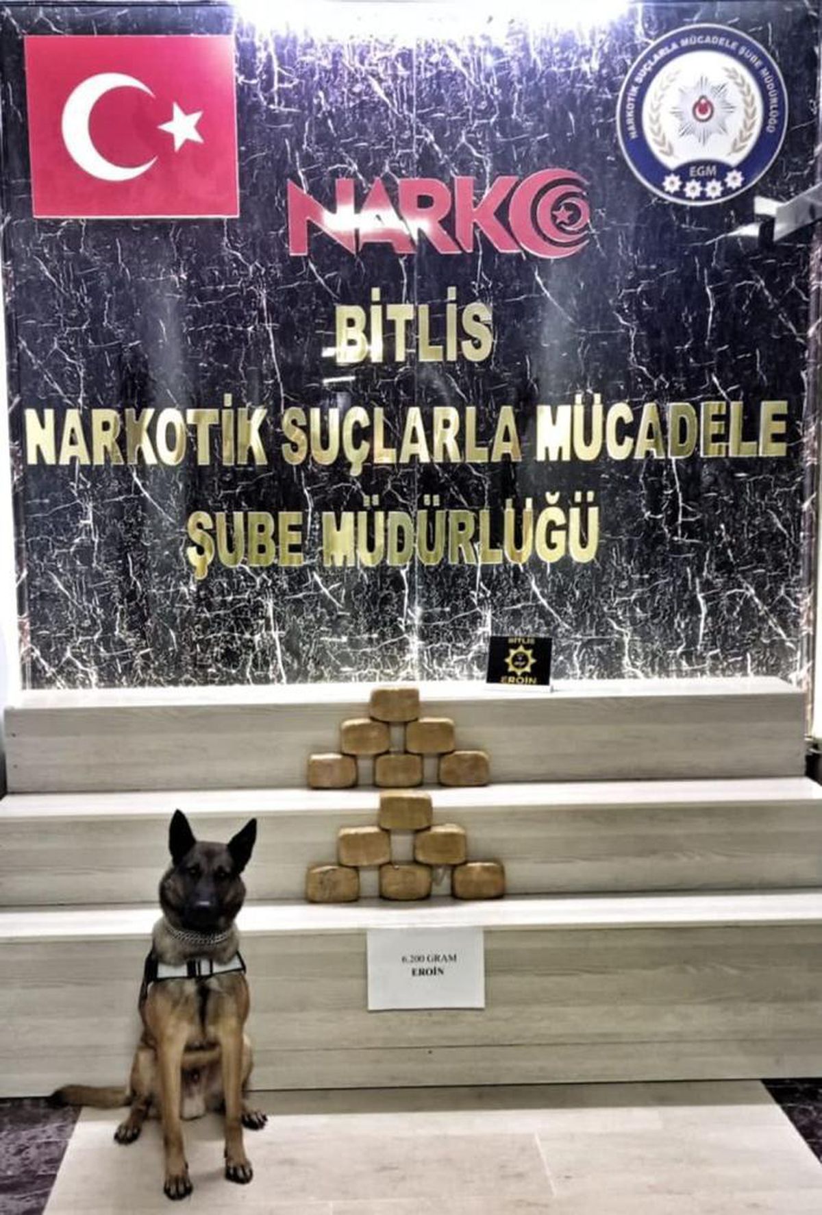 Bitlis\'te 6 kilo 200 gram eroin ele geçirildi