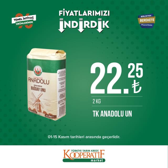 Tarım Kredi marketlerinde yeni indirim kampanyası! İşte fiyatı düşen ürünler Tarım Kredi marketlerinde yeni indirim kampanyası! İşte fiyatı düşen ürünler