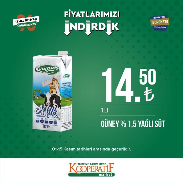 Tarım Kredi marketlerinde yeni indirim kampanyası! İşte fiyatı düşen ürünler Tarım Kredi marketlerinde yeni indirim kampanyası! İşte fiyatı düşen ürünler